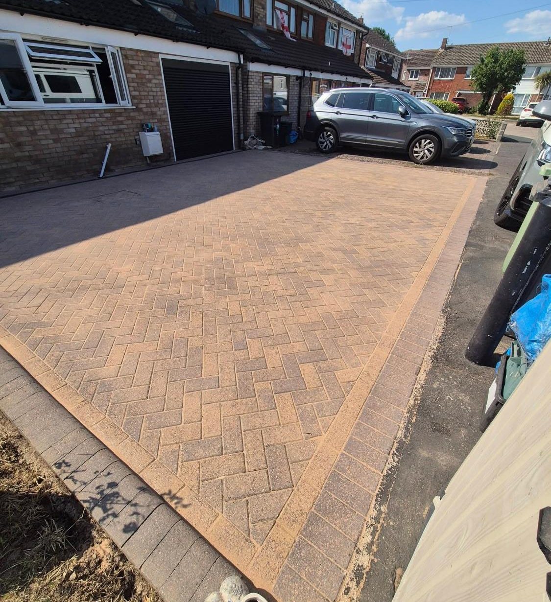 The same driveway washed and re-sanded