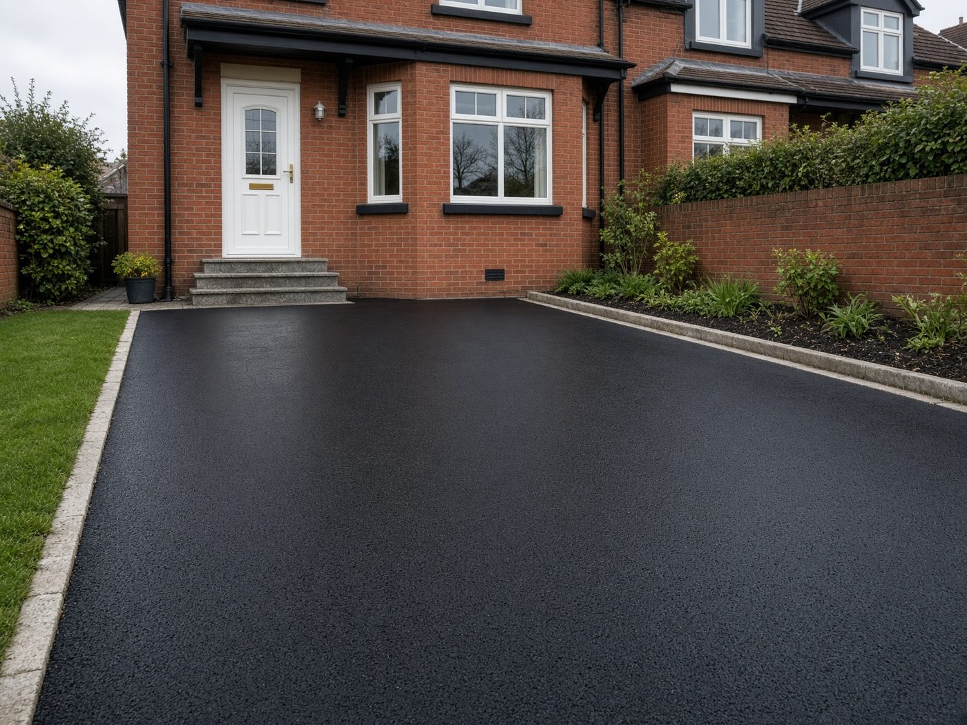 The same tarmac after colour restore